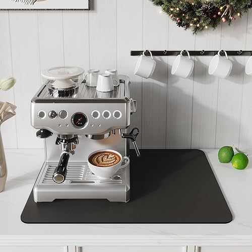 Miniatura 4 de Tapete de café, tapete de barra de café de 16 x 24 pulgadas, tapete de secado de platos para decoración de mostrador de cocina, accesorios de barra