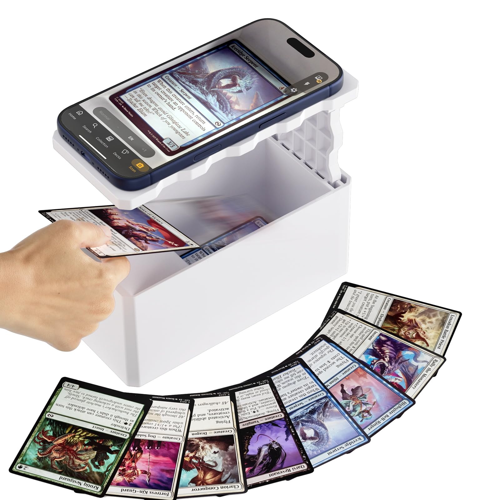 ALAFLY MTG Card Scanner Phone Holder, Compatible with Standard Size Unsleeved Trading Cards