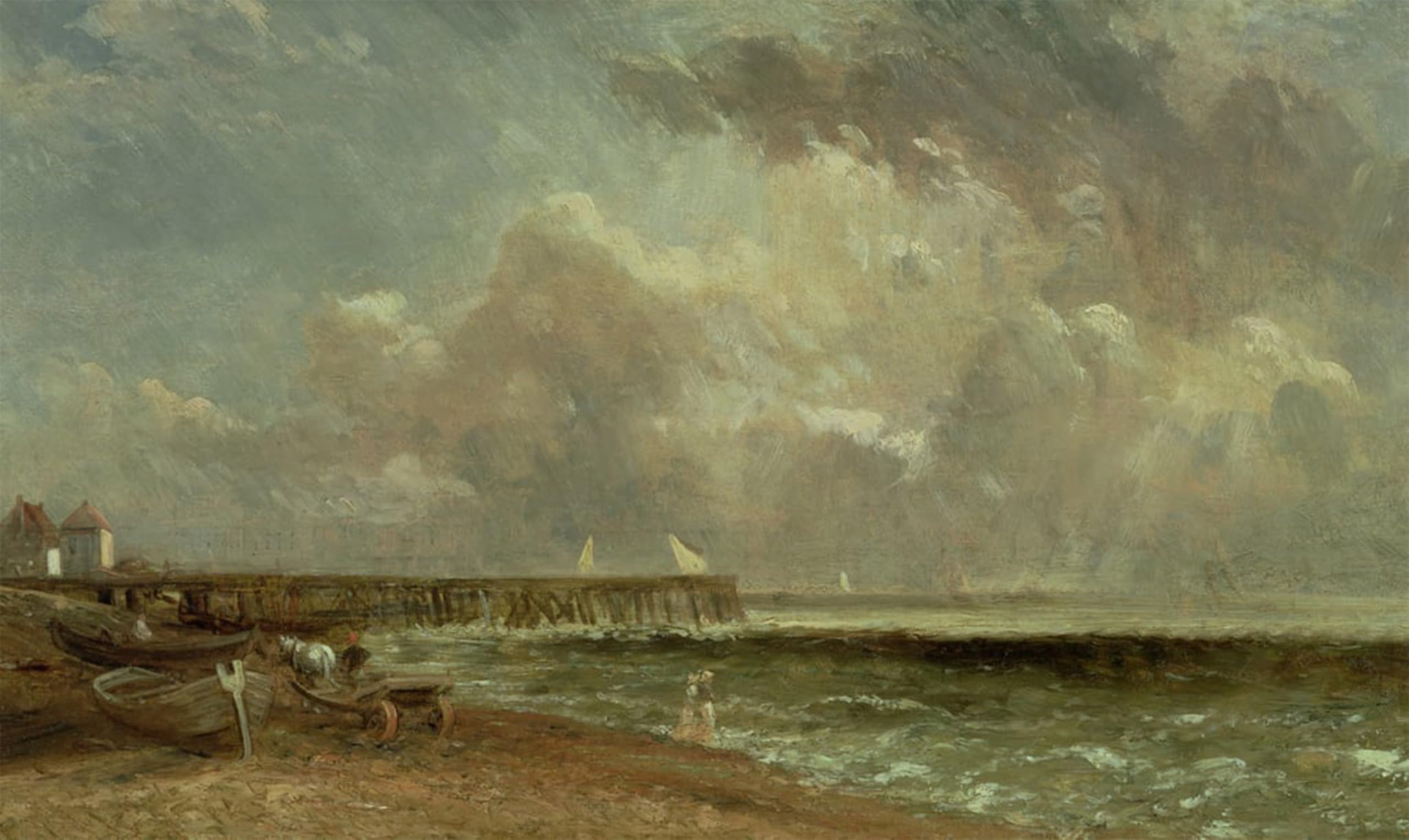 POSTERIIk Famous Animal Posters Vintage Picture Yarmouth Pier by John Constable Modern Wall Decor for Home Decor 60x90cm