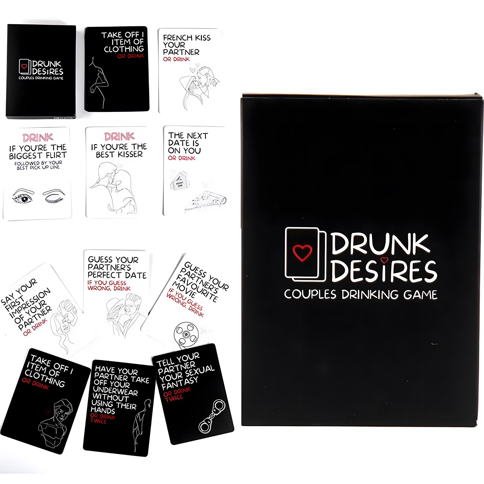 GZGRYTRC Conversation Games, Love Games for Date Night Ideas 50 PCS Talk Desires Card Game, Card Games