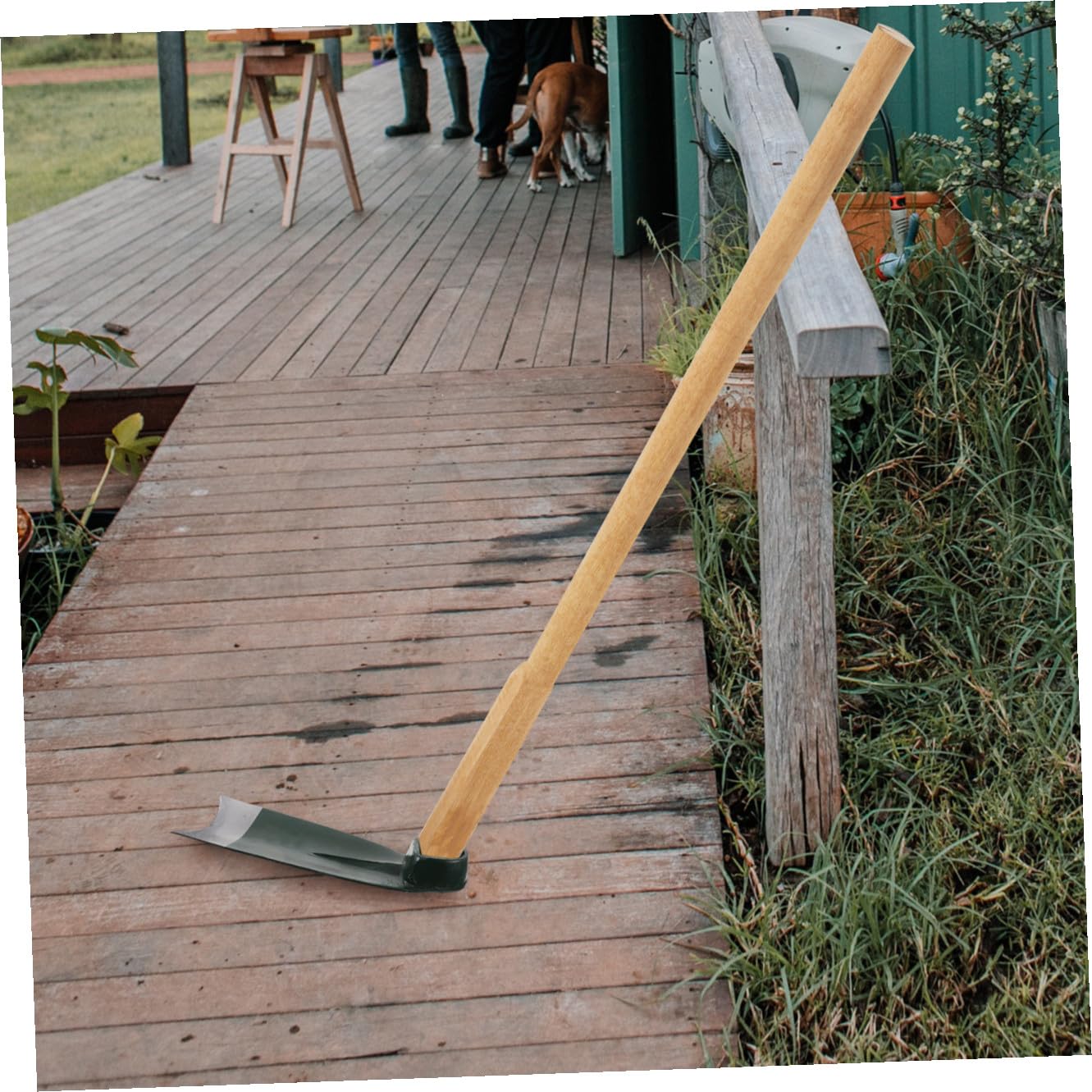 Azada de Jardinería de Acero Inoxidable Verde Resistente al Óxido | Cultivo en Casa y Jardinería, No se Daña Rompe Facilidad, Herramienta Manual para Labores de Tierra