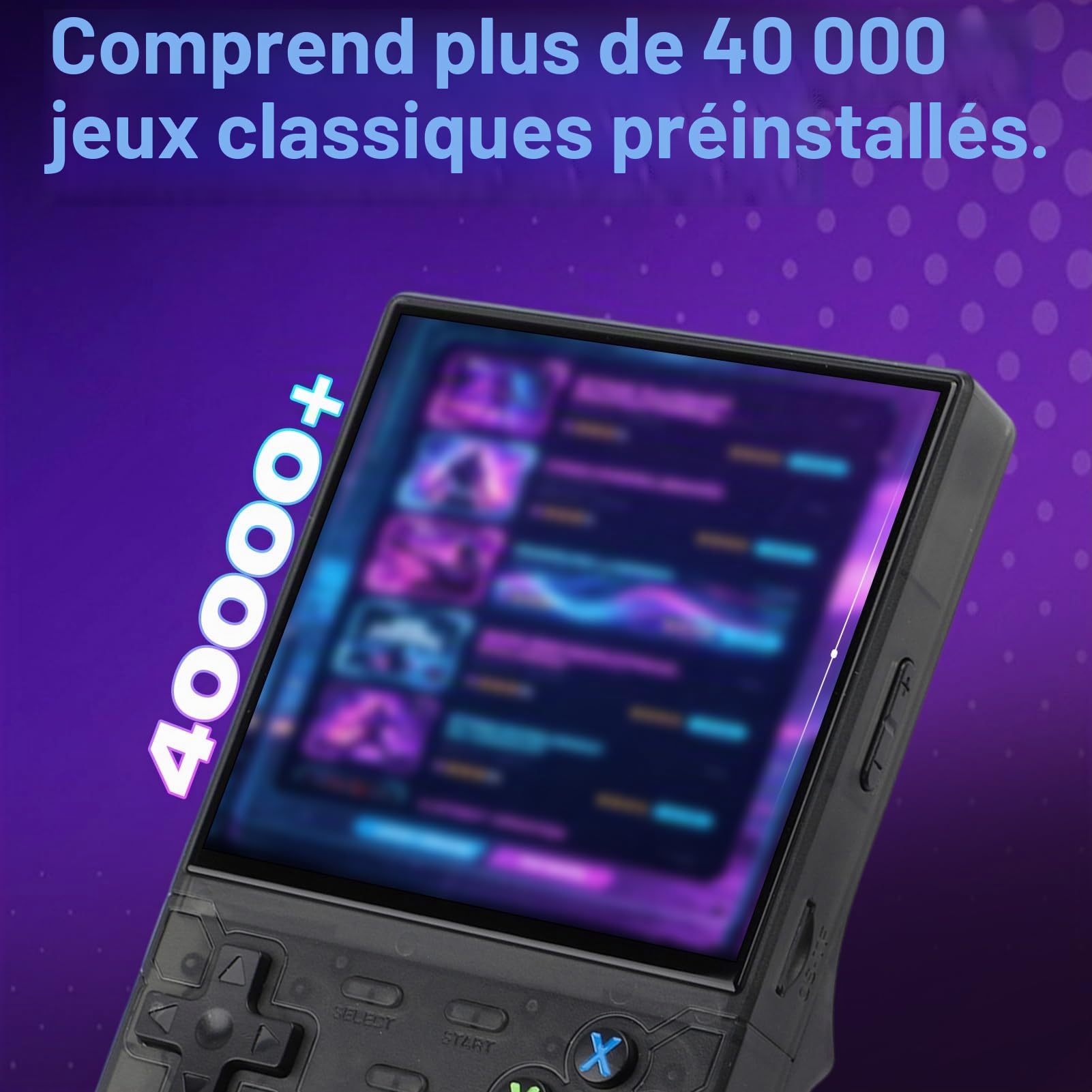 Console de jeux portable R36 Ultra de 128 Go, écran HD de 4 pouces, console de jeux rétro portable pour enfants et adultes (couleur noire)