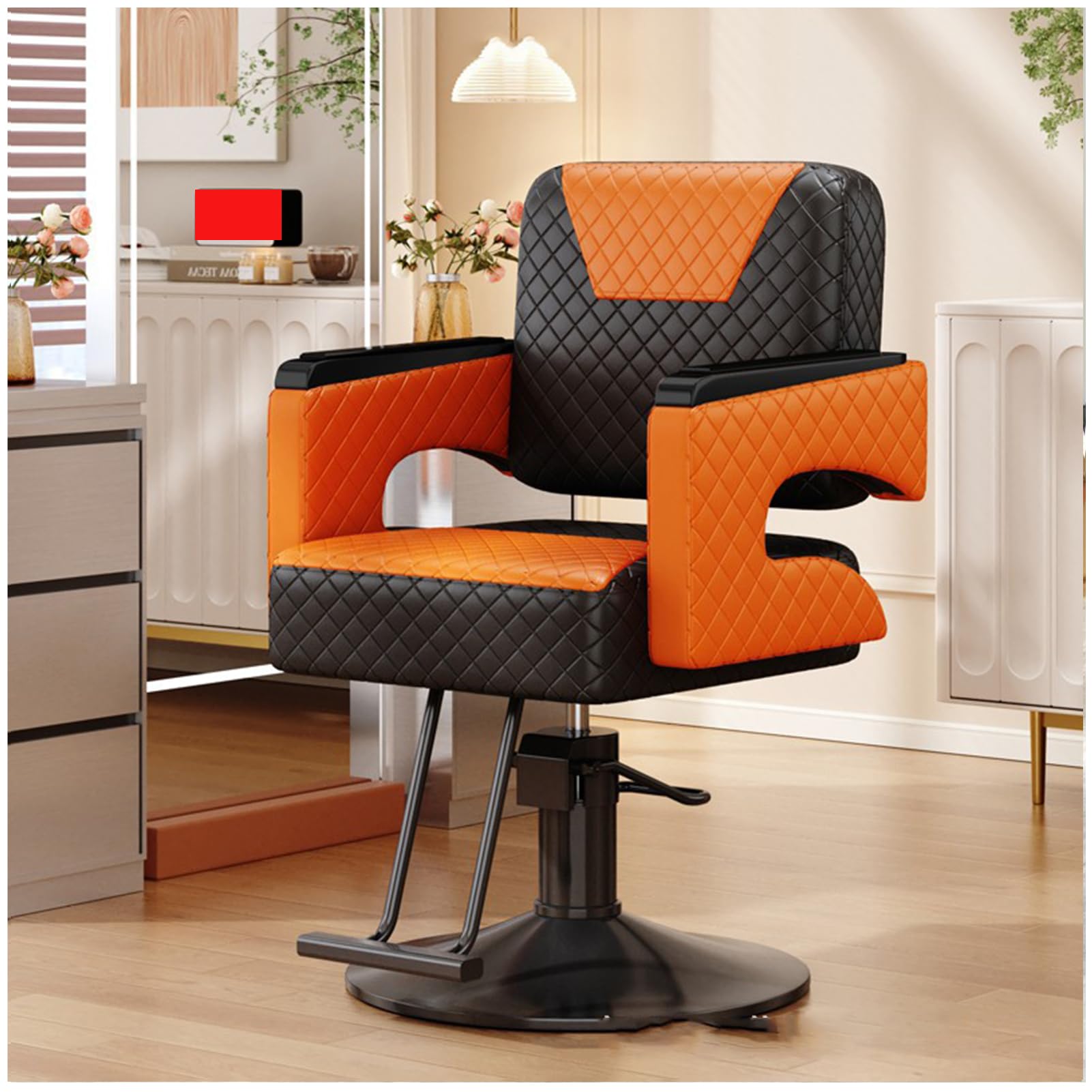 OZBMA Salon Chair for Hair Stylist Wide Seat, Hydraulic Barber with Footrest,Hair Styling Heavy Duty, Beauty Spa Cosmetology Shampoo Hairdressing Equipment,D (Q)