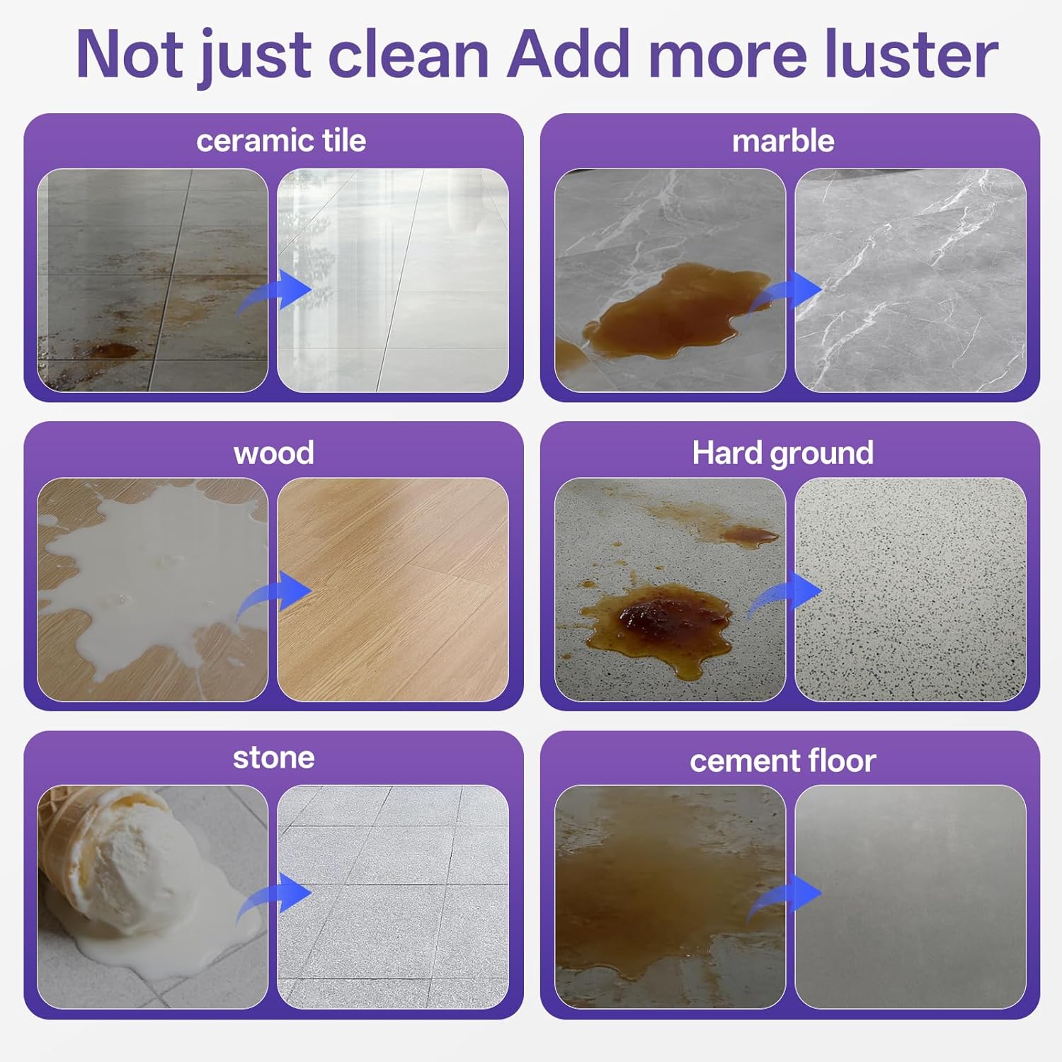 2.5L Floor Cleaning Solution Compatible with Roborock/Eufy/iRobot/Ecovacs/Dreame/Shark, Fragrance Deodorization, Deep Cleans for Multiple Hard Floors (2.5 Liter, 【Lavender】)