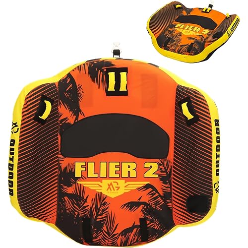 XGeek Towable Tubes for Boating,Heavy Duty Boat Tubes and Towables with Fins,1-3 Rider Options Towables with Stronger 840D Nylon Cover