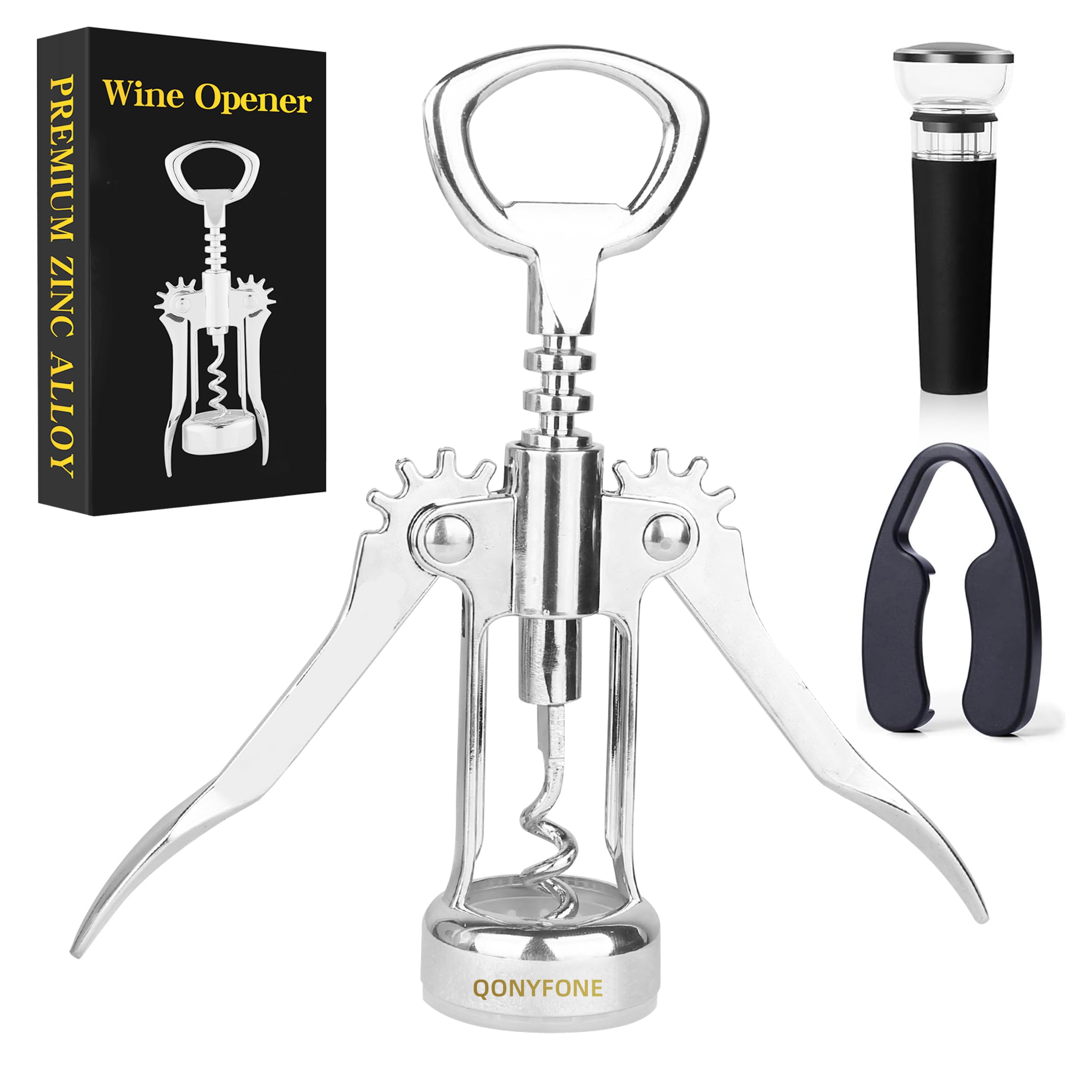 Premium Wing Corkscrew - Effortless Wine Opening -11
