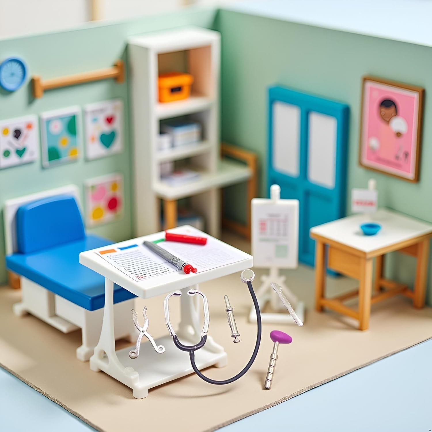 5 Pcs Mini Dollhouse Stethoscope Care Tools Dollhouse Dolls Miniature Garden Kit - Image 3
