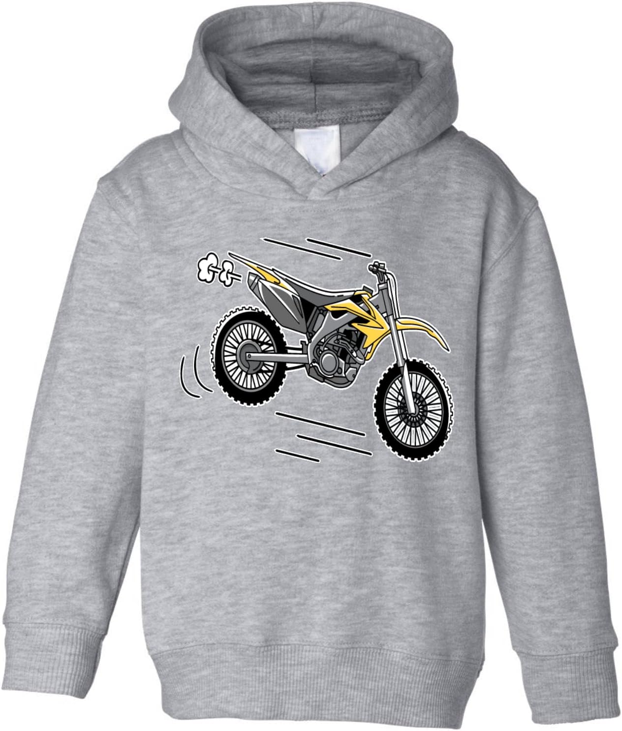 Wild Bobby Yellow Fast Dirt Bike Humor Toddler Pullover Fleece Hoodie