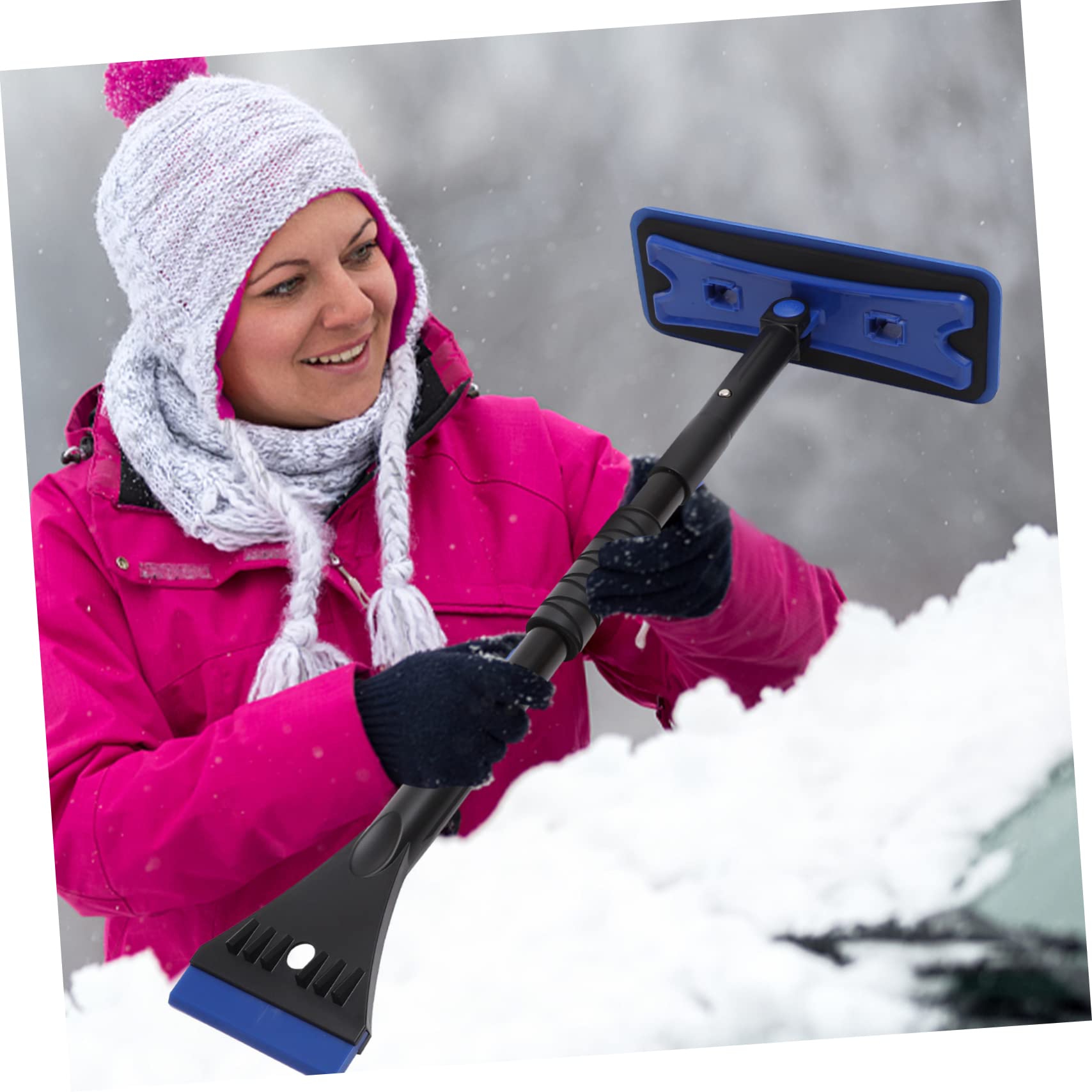 Grattoir à Glace Alliage D’aluminium 1 Set Télescopique Eva pour Voiture