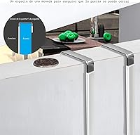 Vista 5 de FYY Ganchos para colgar sobre la puerta, paquete de 4 ganchos con goma para evitar arañazos, organizador resistente para sala de estar, baño