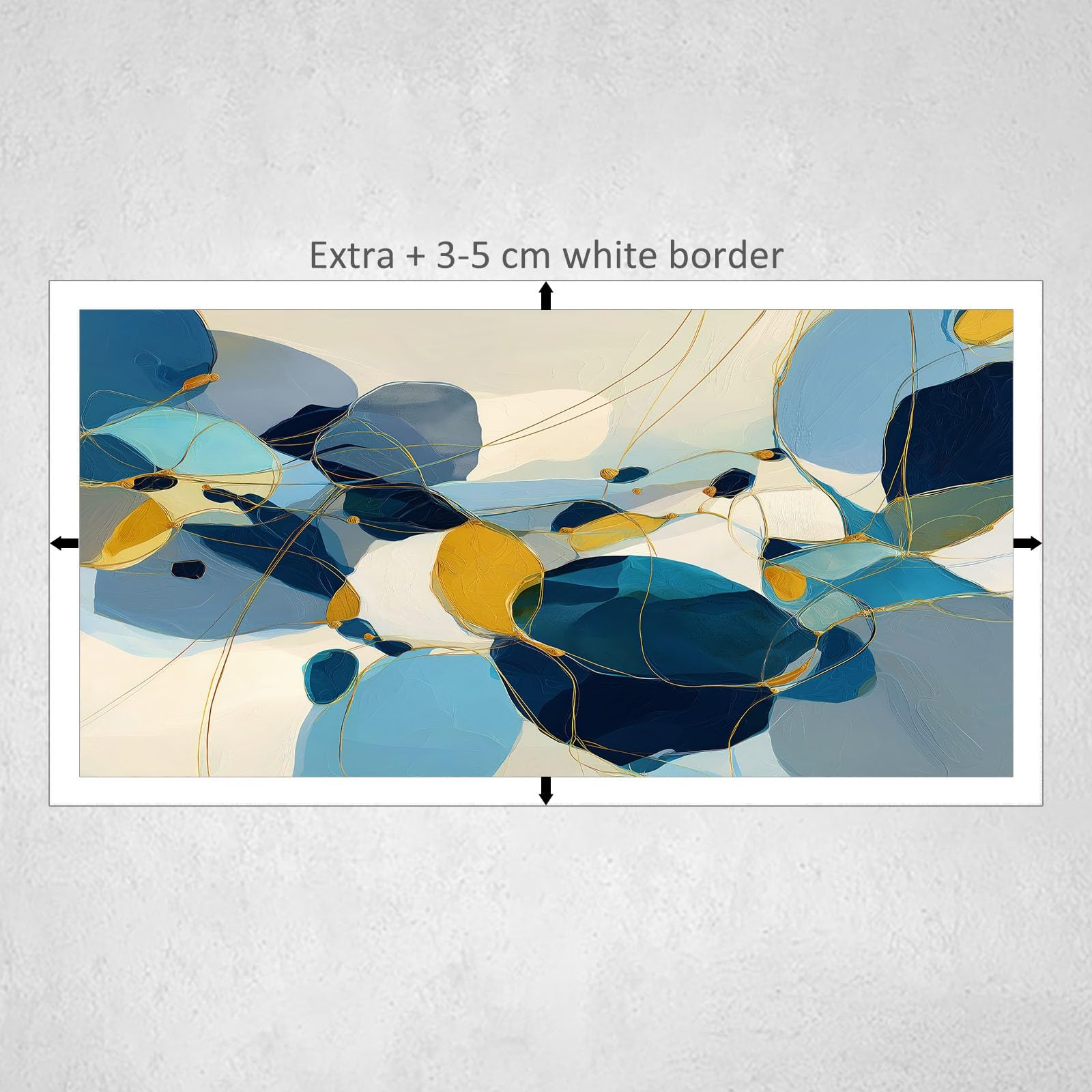 Abstrakt Geometrisch Farbflächen Streifen Modernes Leinwandbild 120L x 60B cm mit Rahmen, Zeitgenössisch XXL Wanddeko für Wohnzimmer Geschenk Idee Einzug - Hochwertiger Kunstdruck auf Holzrahmen