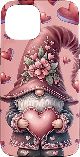 iPhone 15 lindo corazĂłn dĂa de San ValentĂn accesorios para niñas amor gnomos caso iPhone 15 lindo corazĂłn dĂa de San ValentĂn accesorios para niñas amor gnomos caso