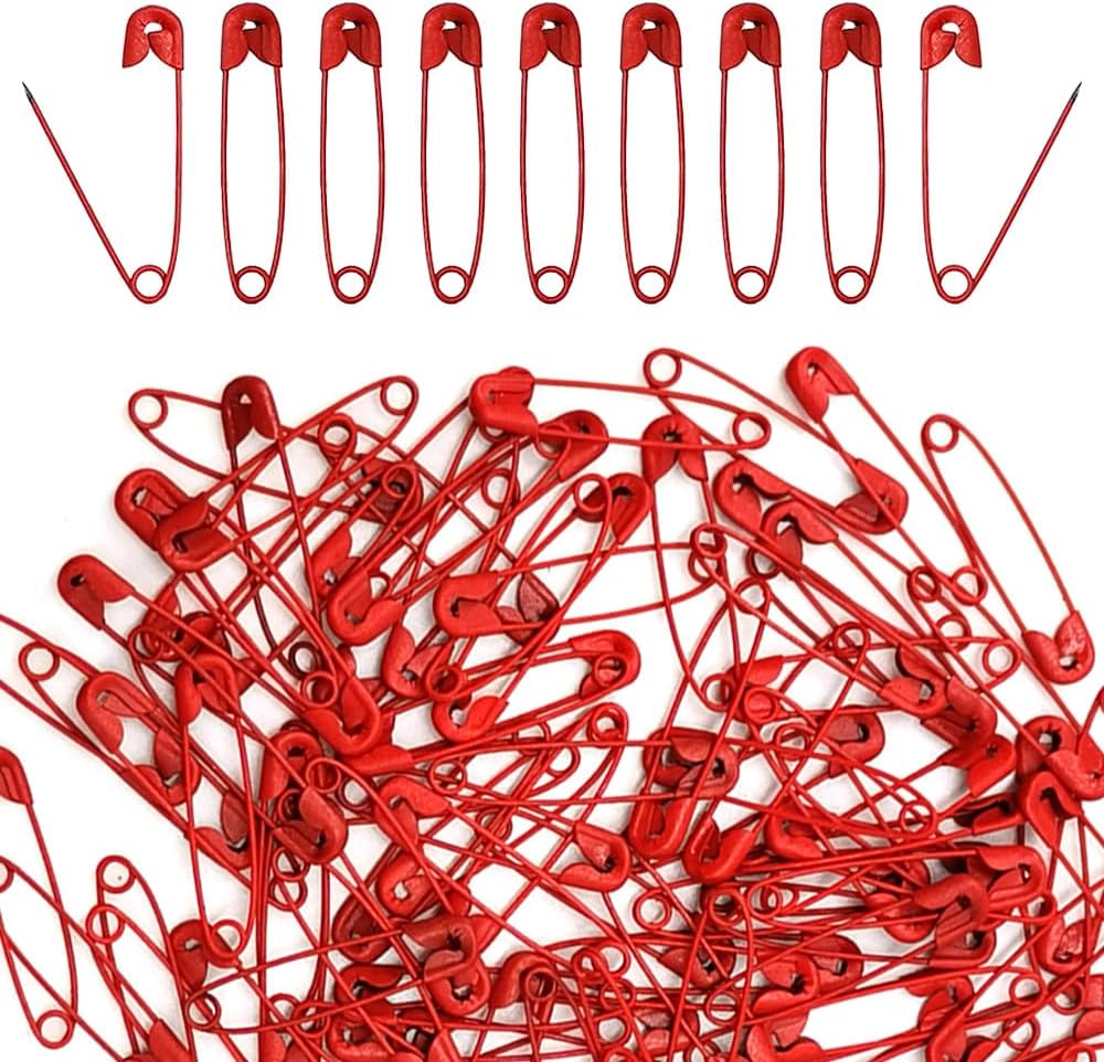 200 Pcs Safety Pins Colored Safety Pins Sewing Pins for Crafting, Sewing, Rimming Fastening Clip Button for Garment Hang Tag (Pink)