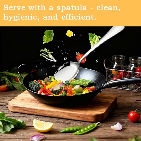 4 Pcs Serving Spoons, Long Handle Buffet Spoon Set