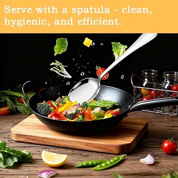 4 Pcs Serving Spoons, Long Handle Buffet Spoon Set