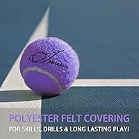 Vista 6 de Bulk Tennis Balls for Beginner – 12 Pack High Elasticity Practice Tennis Balls with Mesh Bag, Suit for Pet Dog Training, Fetching