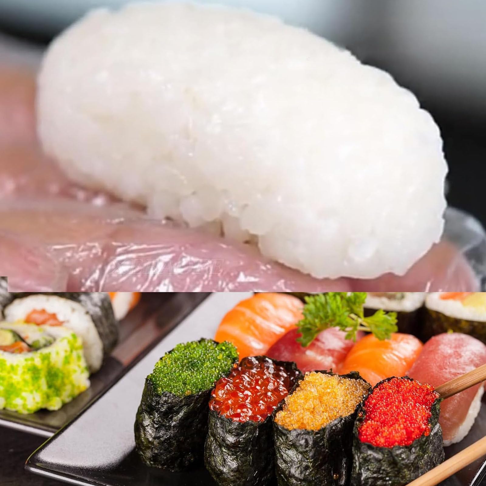 Máquina Comercial para Hacer Nigiri Sushi, 18 g de arroz, firmeza Ajustable, Moldeado automático del arroz, Alto Volumen de producción, Plato Giratorio, sensores Inteligentes.