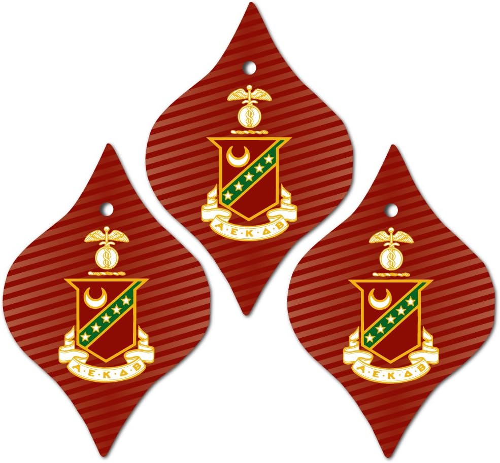 VictoryStore Holiday Ornaments - Kappa Sigma Tapered Ornament, Set of 3
