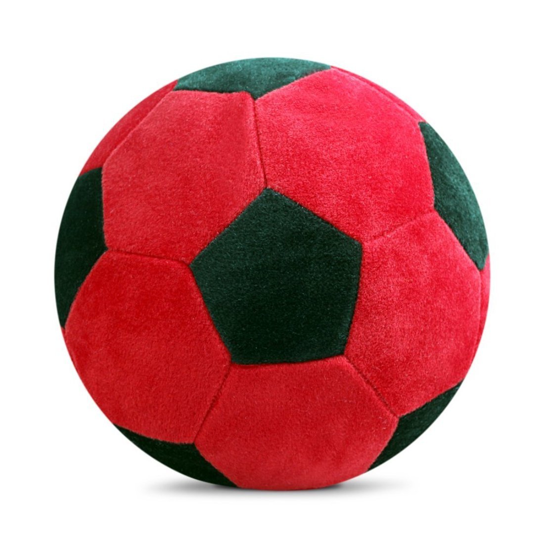 Babique Ball Soft Toy Stuffed Plush Ball Kids Baby Boy Girl Birthday Gift 25 cm Red-Black