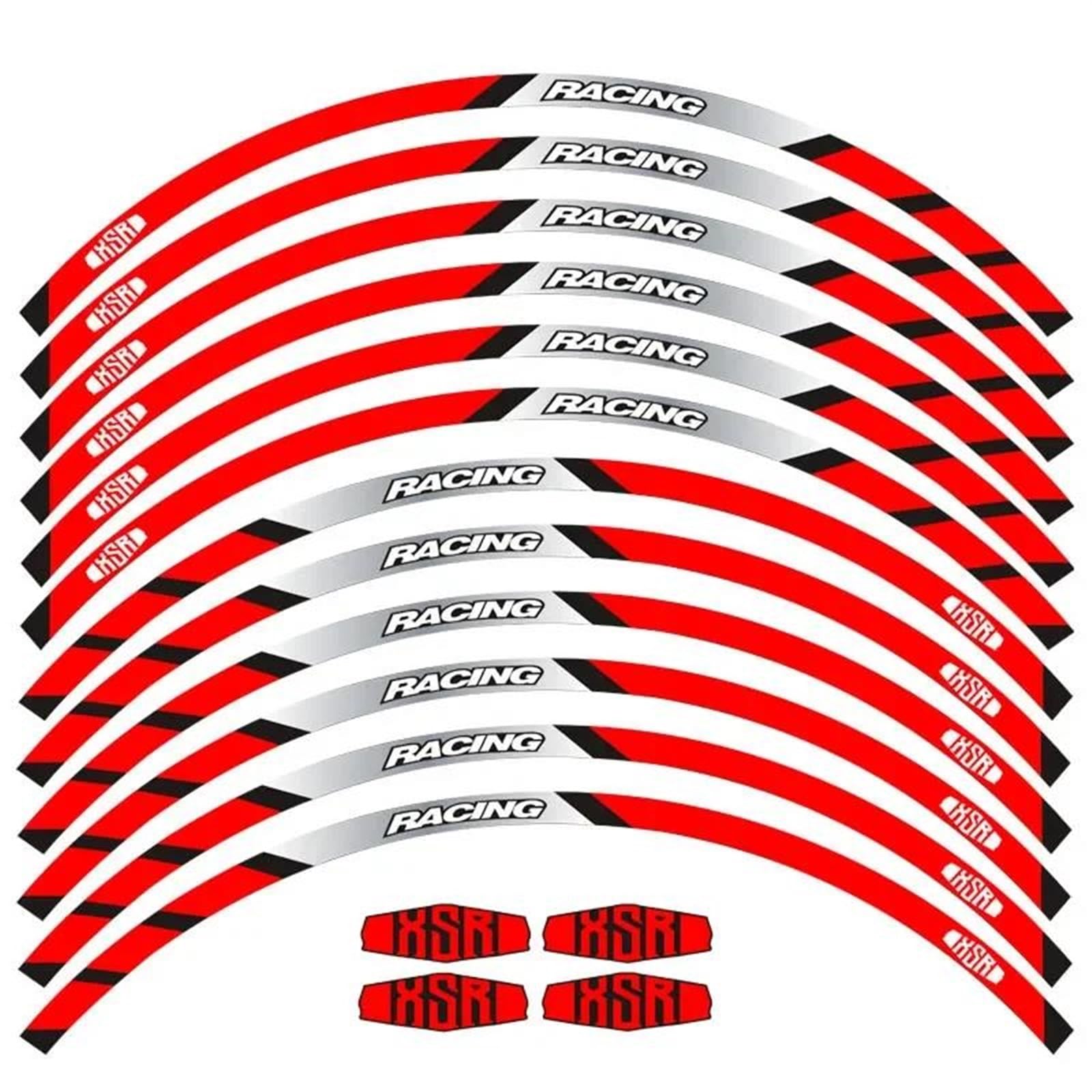 1 Set of Motorcycle Accessories Wheel Stickers Stripes Reflective Rim for Yamaha XSR 125 155 700 900(Style 3)