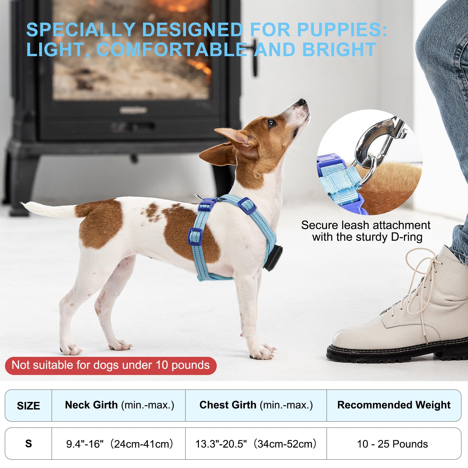 Arnés iluminado para perros pequeños recargable, arnés de chaleco LED para perro, arnés ajustable iluminado que brilla en la oscuridad, para cachorros, seguridad nocturna, caminar,