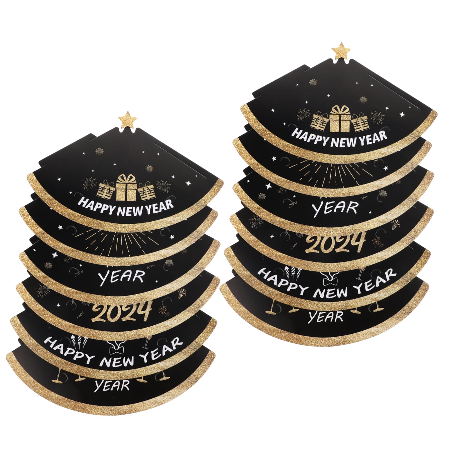 MAGICLULU 60 Stck Teiliges Neujahrs Partyhüte aus Papier Leichte Kleine Partyhüte für Silvester Dekorative Happy Year Hüte als Foto Requisiten und Partyzubehör für Erwachsene