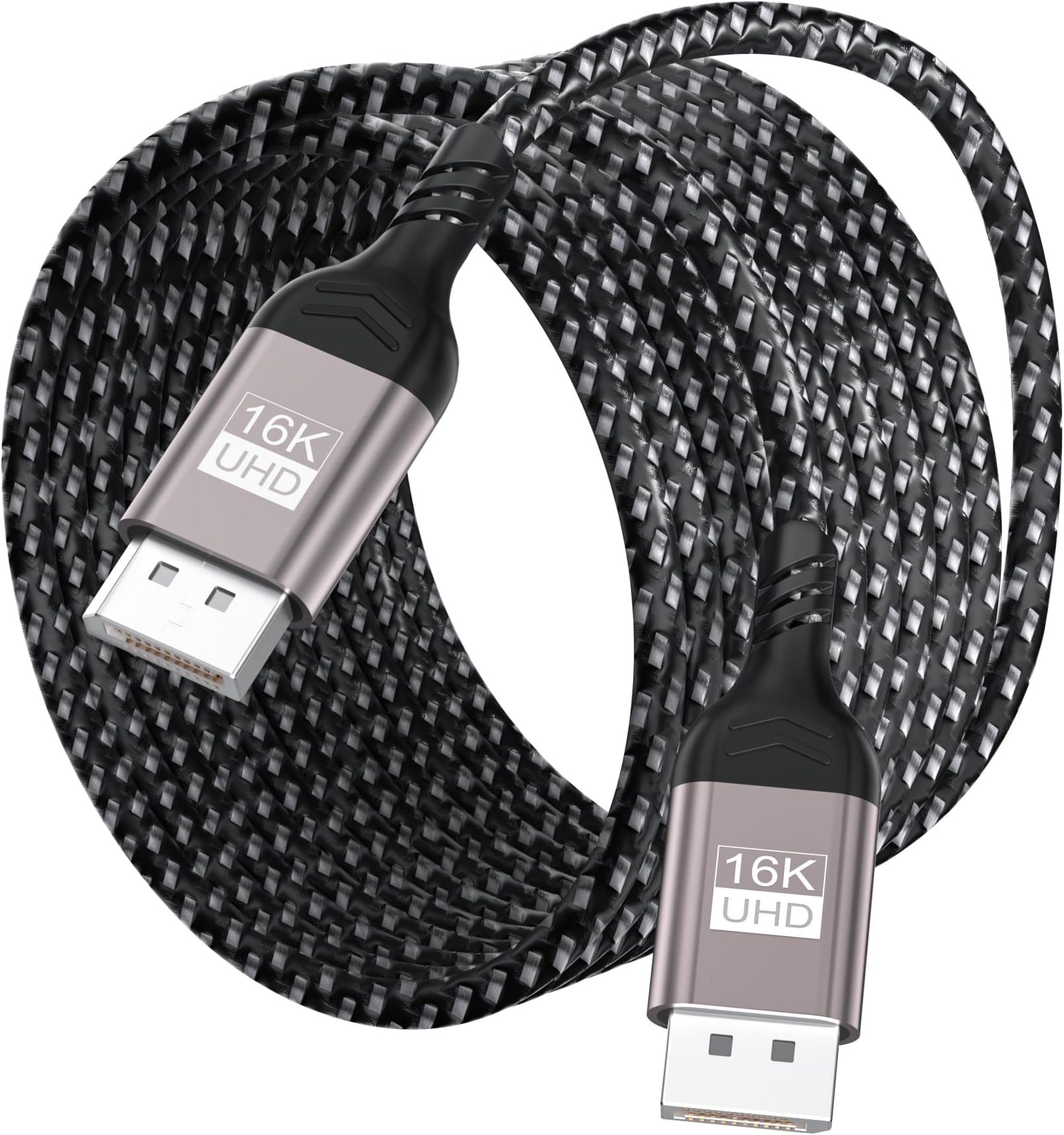 Displayport Cable 2.1 10FT, DP 2.1 Cable Support 16K@60Hz, 8K@120Hz, 4K@240Hz, 80Gbps HDR10 HDCP DSC 1.2a, Video Display Port 2.1 Cord Compatible FreeSync G-Sync Gaming Monitor Graphics Card