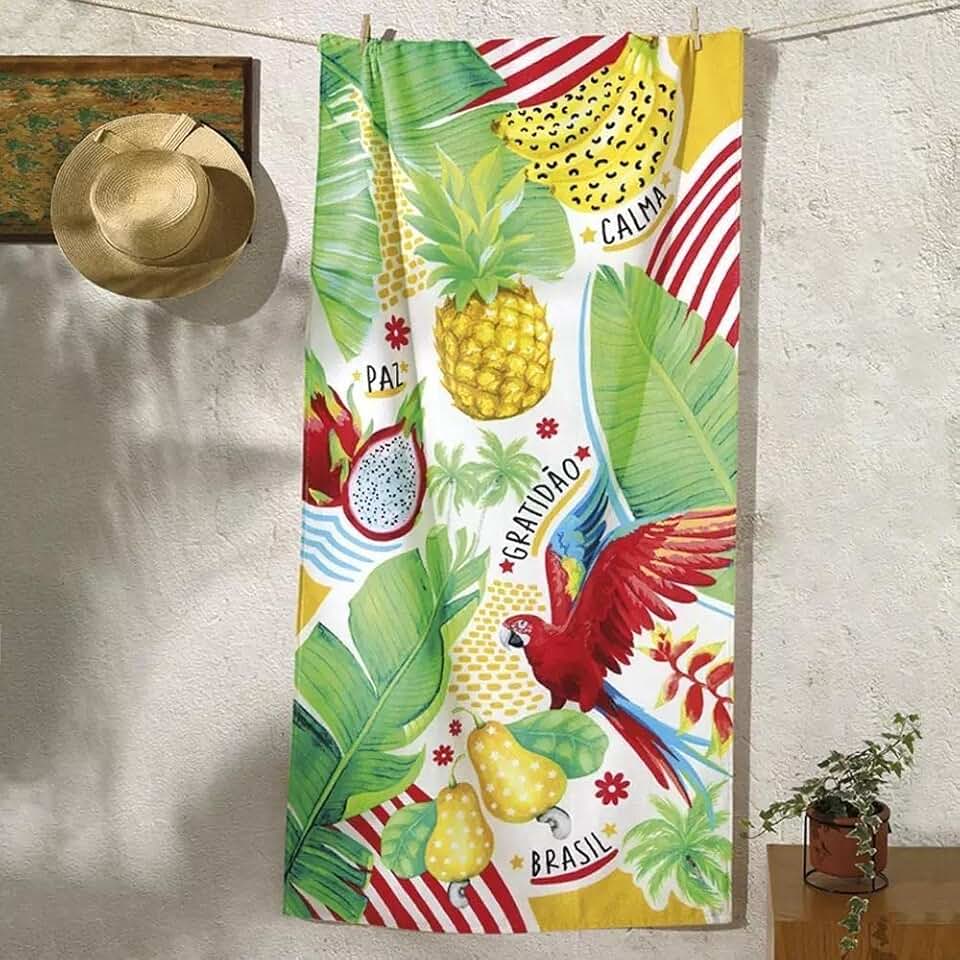 Toalha de Praia Gigante Aveludada Brasilidade Dohler