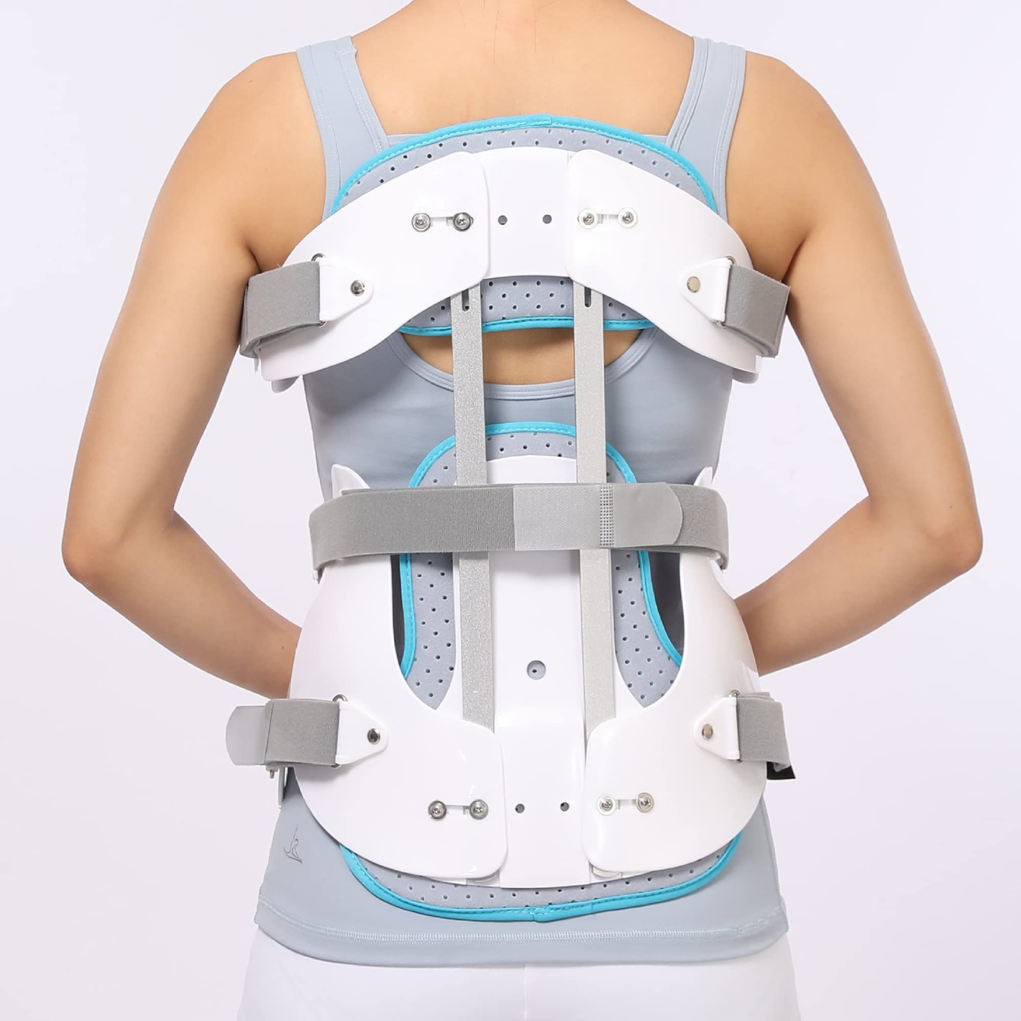 Soporte espinal Fijo toracolumbar, Soporte de Espalda Ligero y Ajustable para cifosis, osteoporosis, escoliosis Leve y Soporte posquirúrgico, jorobado