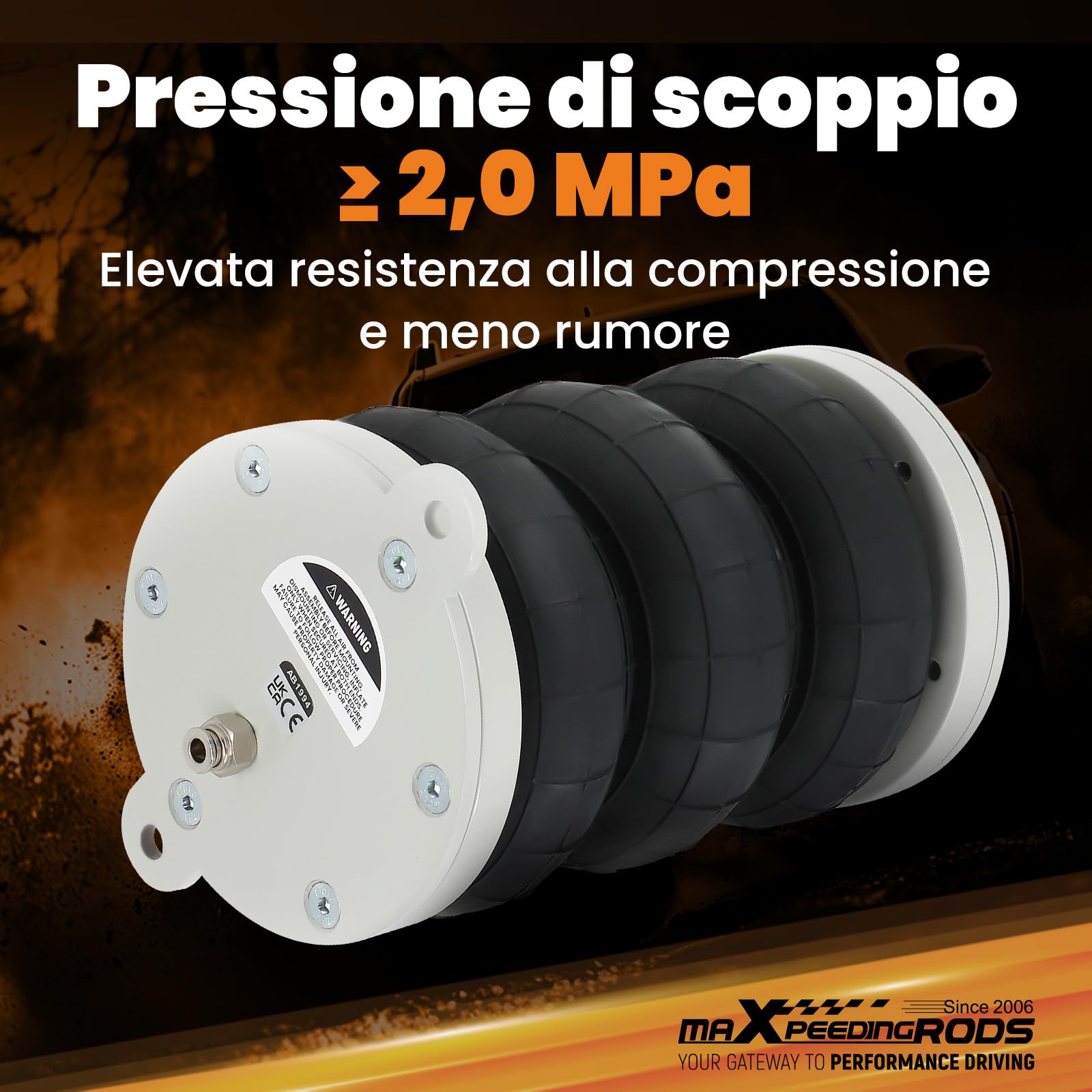 maXpeedingrods 2 sospensioni pneumatiche Z6 per Fiat Ducato 230/244/250 camper 1994