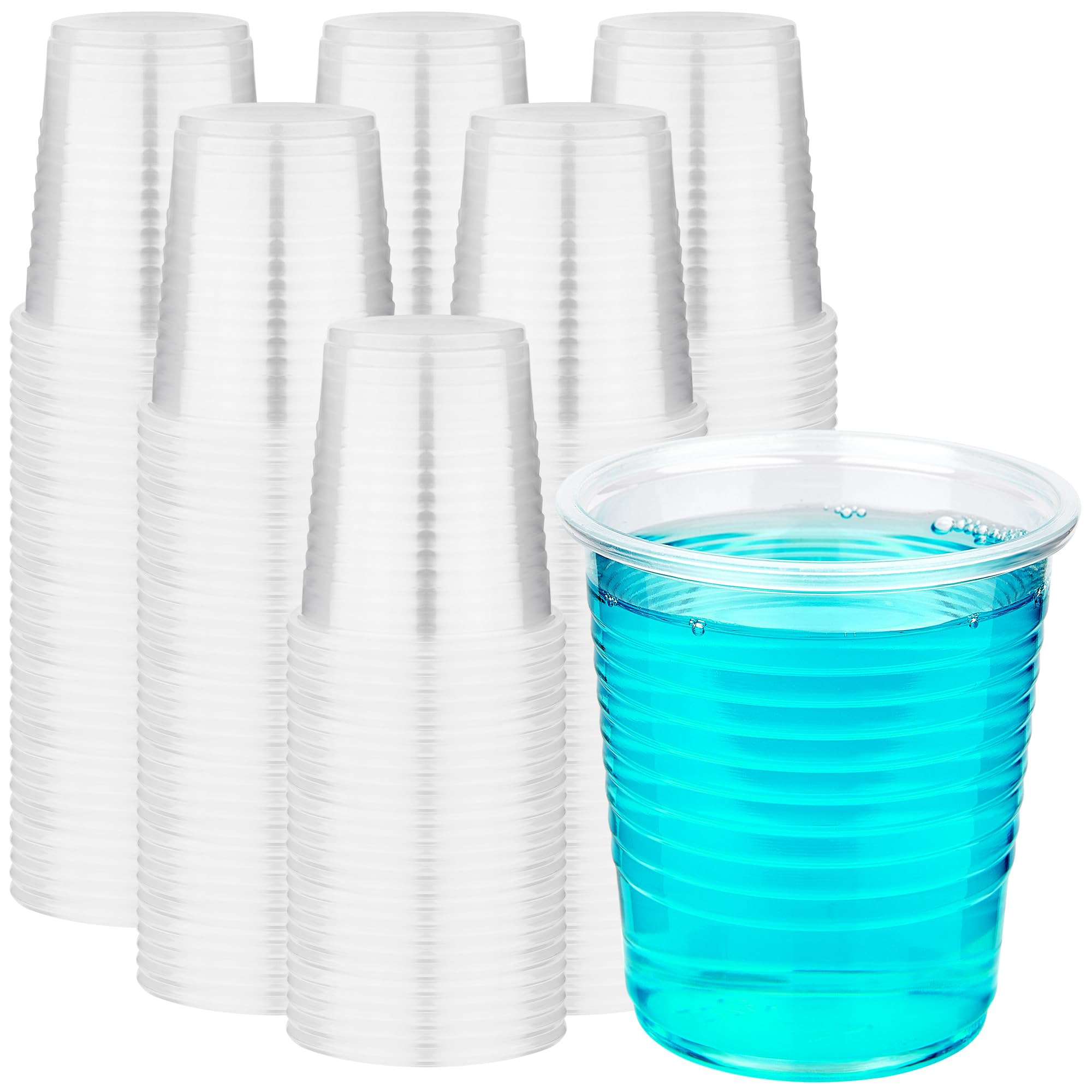 RACETOP 2000 Pack 3 oz Plastic Cups, Clear Disposable Plastic Cups Bulk, Cold Drinking Party Cup, Transparent for Wedding, Thanksgiving, Christmas,