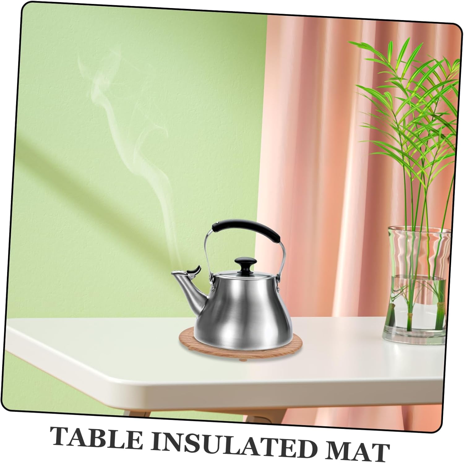 Tea Kettle Insulation Pad with Hole, PU and Plastic