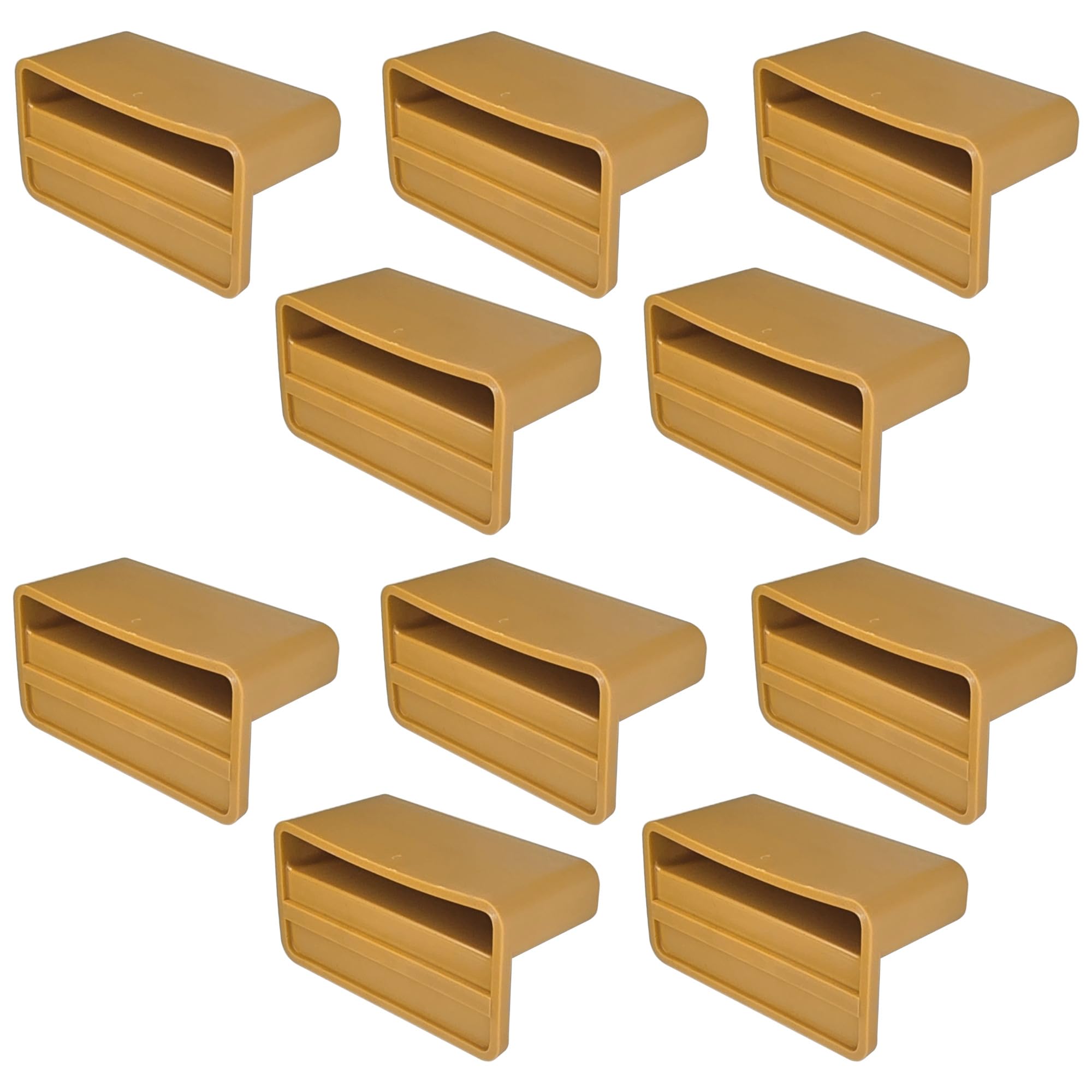 cyclingcolors 10 x uchwyt na listwy pojedyncze plastikowe mocowanie nasadki 53 mm x 8 mm do łóżka tuleja do łóżka siatka balustradowa brązowa
