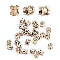 Vista 59 de Tuercas moleteadas de rosca hembra M3x3mm, 200 piezas Hx4mm OD latón roscado inserción tuercas de inserción hidráulica soldada junta junta surtido