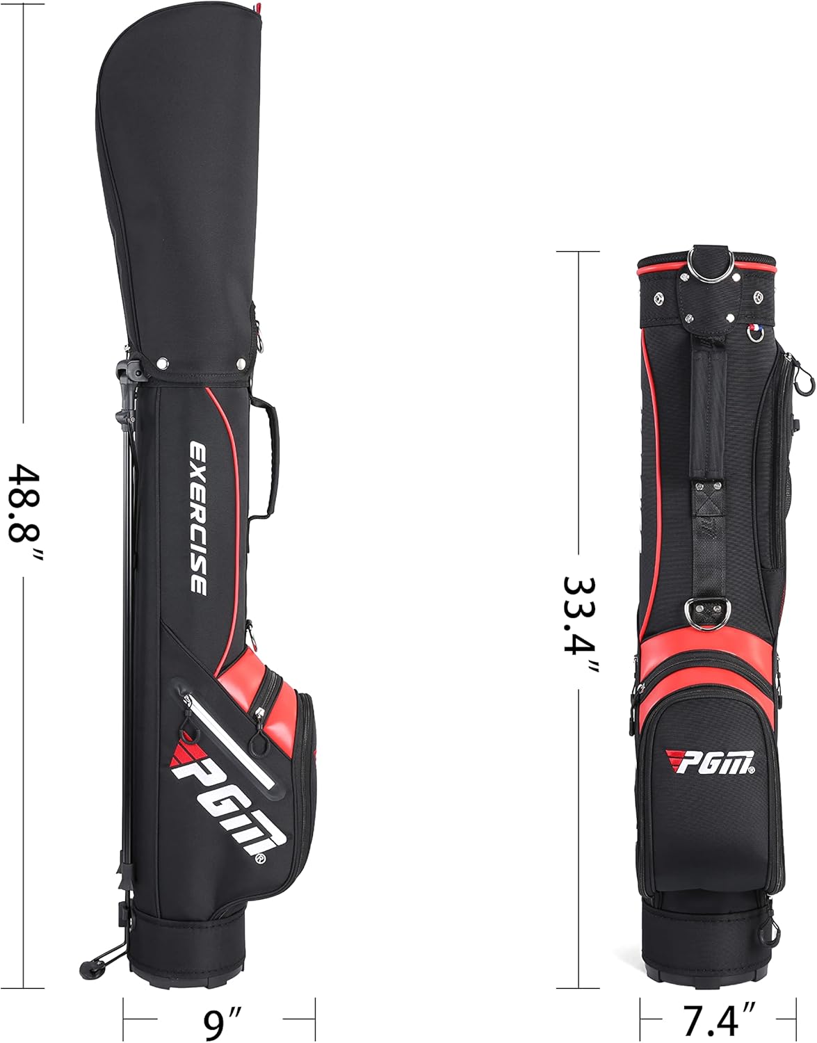 PGM Sunday Golf Stand Bag for Men & Women - Lightweight Pitch Bag with Cooler Pouch & Valuables Pocket for Par 3 & Executive Courses