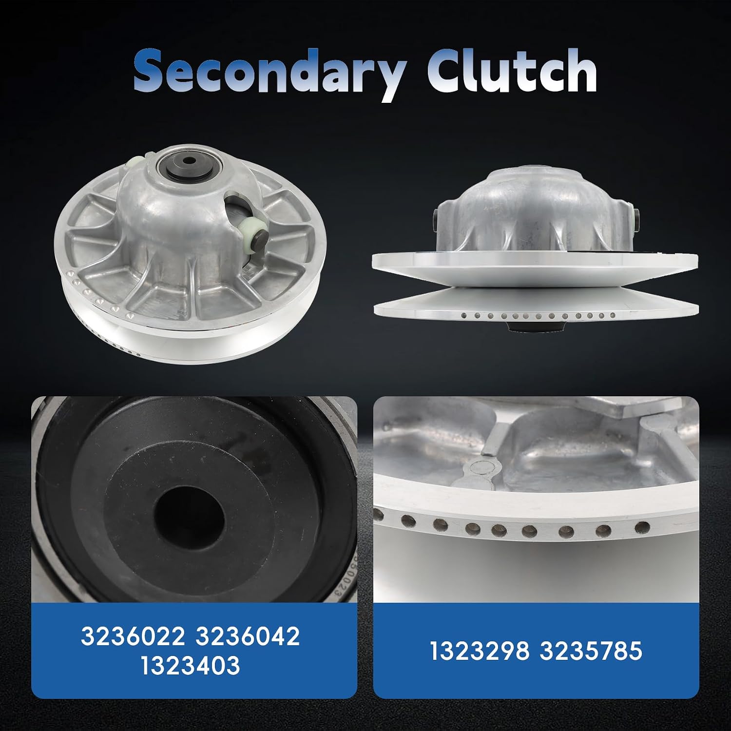 Silscvtt Secondary Clutch Replacement for Polaris General 2016-2021 XP 4 1000 RZR S 1000 3236022 3235785