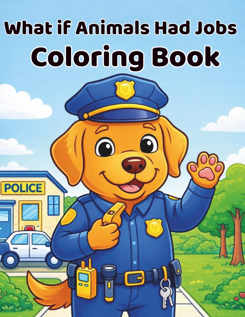 What if Animals Had Job Coloring Book: 50 Fun & Cute Animal Jobs to Color | Easy Coloring Pages for Kids Ages 4–8 | Funny Animal Careers Adventure