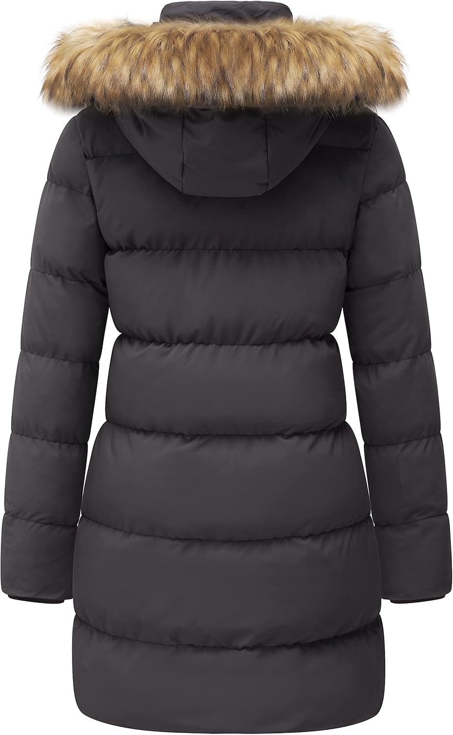 WenVen Women's Winter Thicken Puffer Coat Warm Jacket with Faux Fur Removable Hood - Image 3