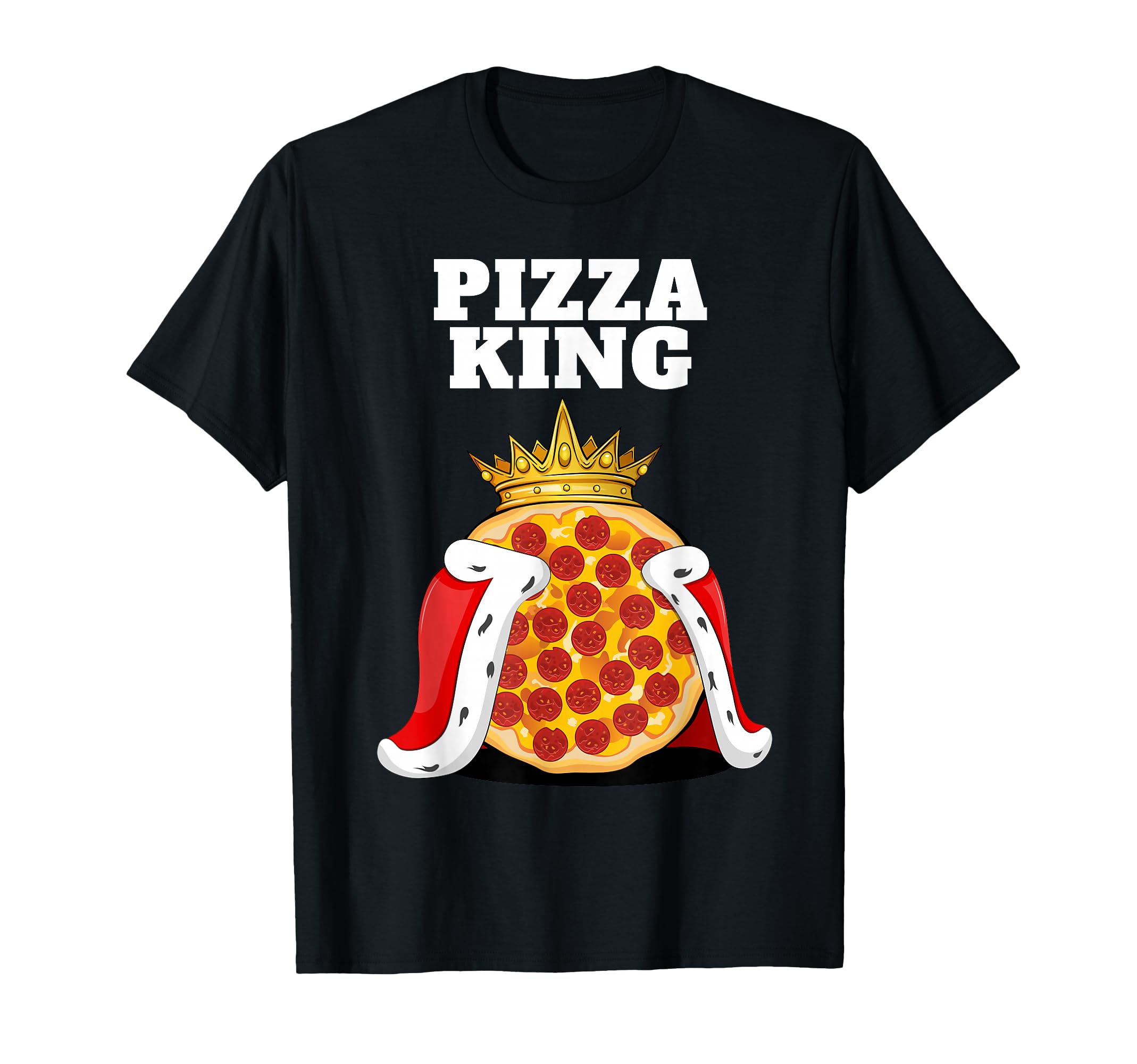 Pizza King Stuff for Pizza Lover | Italian Food Gear Pizza T-Shirt