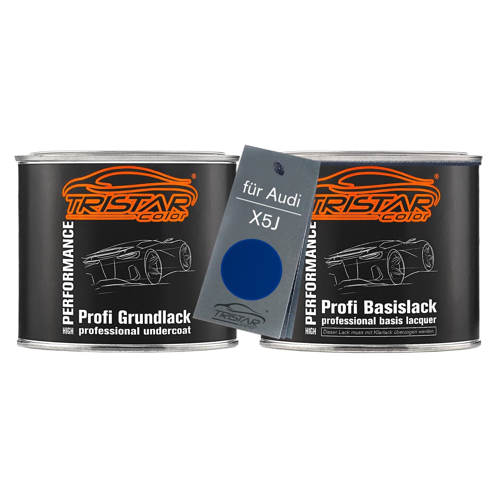TRISTARcolor Autolack Set Dose spritzfertig für Audi X5J Arablau Perl Metallic Grundlack + Basislack 1,0L
