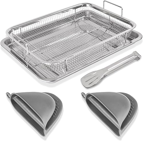 SZMDLX Cesta para freidora de aire para horno, cesta para freidora de aire y bandeja para horno, bandeja para freidora de aire para horno, cesta