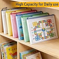 Vista 4 de 24 bolsas de malla con cremallera A4 para organización del aula, juegos de mesa y almacenamiento de rompecabezas, juguetes, cosméticos, bolsas