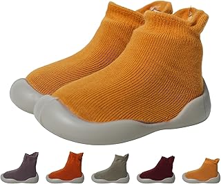 Zapatos de Calcetines Antideslizantes Bebé, Zapatos Primeros Pasos Bebé Niño Niña, Lindos Dibujos Animados Calcetines con Suela Goma, Suave Tejido Zapatillas Bebé 6-36 Meses