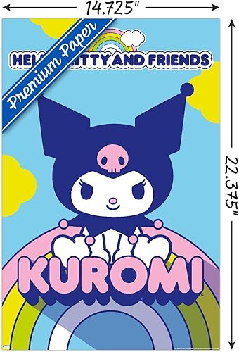Vista 53 de Trends International Hello Kitty and Friends - Póster de pared Kuromi, 22.37 x 34.00 pulgadas, versión premium sin marco