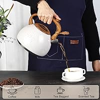 Vista 8 de Tetera, Vegoran Tetera Silbante de 100 OZ / 3 Litros, Teteras para Estufa de Acero Inoxidable Grado Alimenticio con Mango Plegable