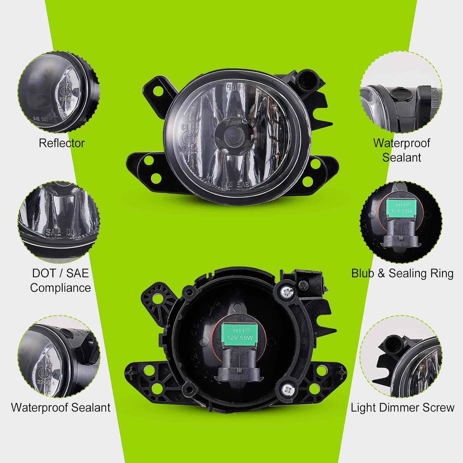 Fog Lights for Mercedes Benz 2006-2014 C200 C230 C300 C350 CL550 CL600 CLS500 CLS550 E200 E300 E350 E500 E550 E63 AMG GL320 GL500 GL550 GLK250 CLK350 ML320 ML350 ML550 S550 S600