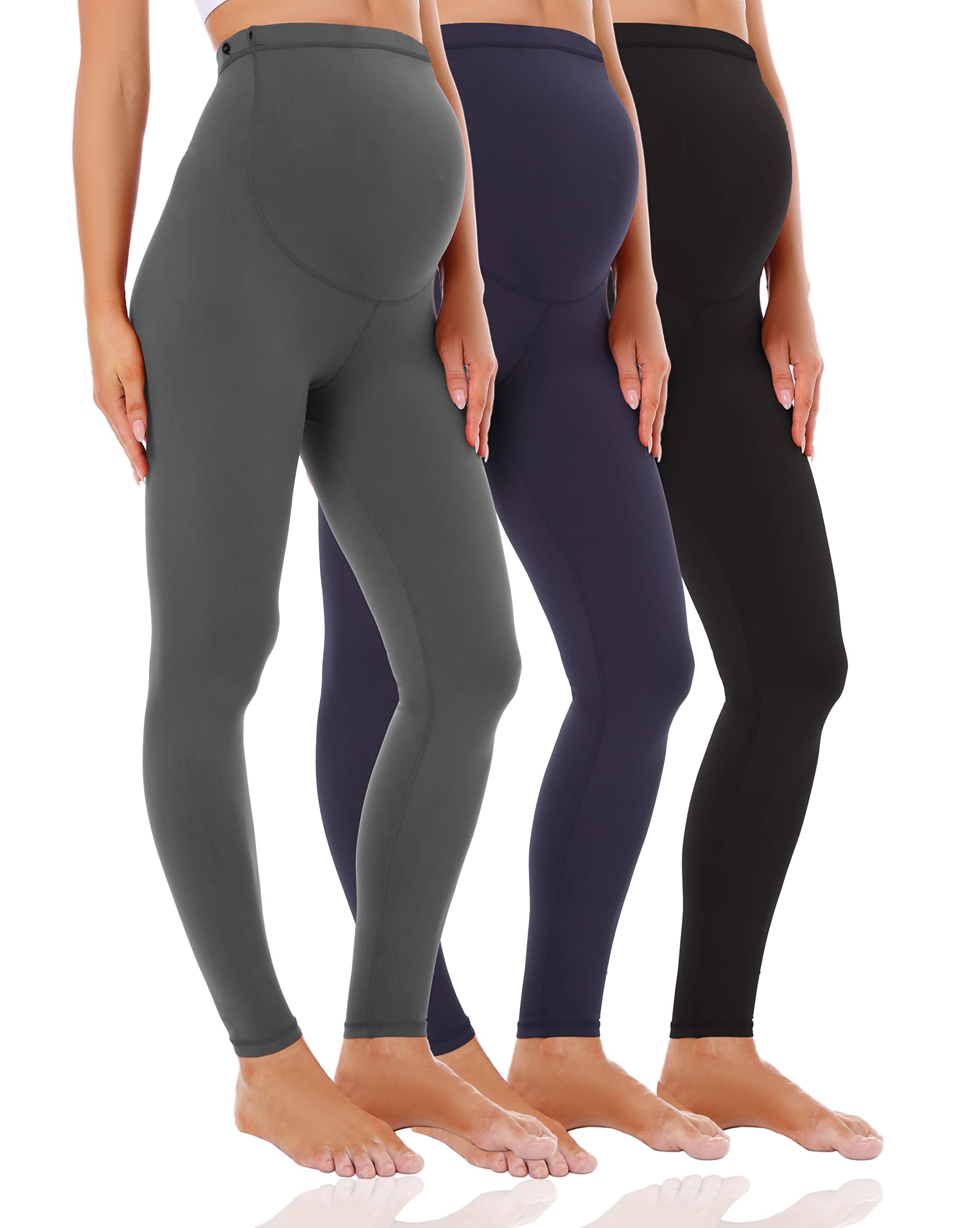 Foucome Damen Over Bump Super Soft Support Mutterschaft Leggings Cropped Pants