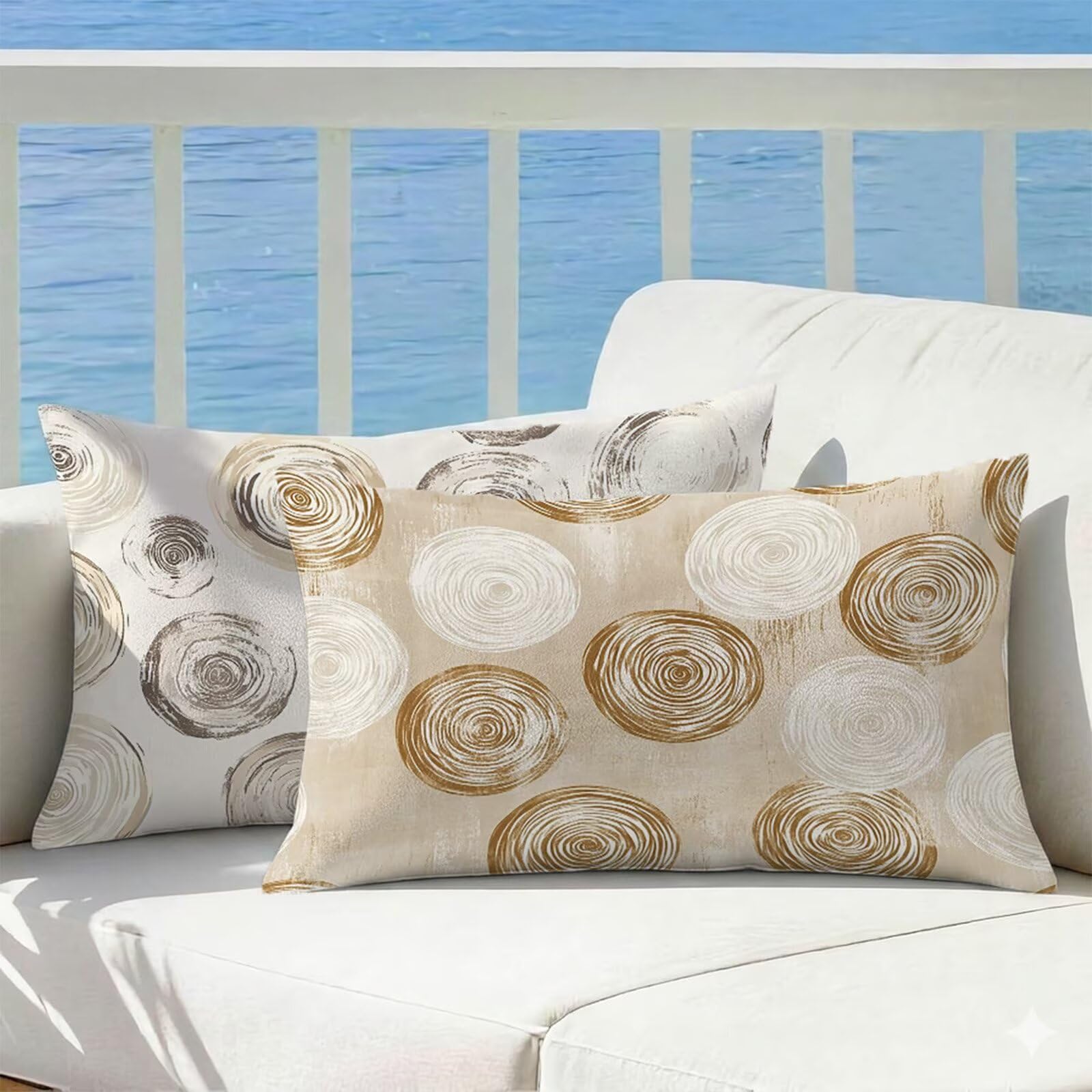 Housse de coussin en lin imperméable 60x80 au design rétro haut de gamme