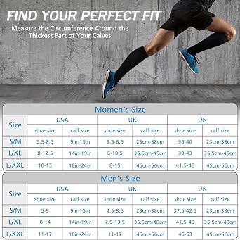 4 Pairs Compression Socks for Women & Men 15-20 mmHg is Best Athletic & Medical for Running Flight Travel Nurses