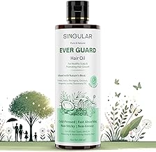 Singular Ever Guard Hair Oil for Men & Women | Hair Growth & Hair Fall Control | Cold-Pressed Blend of Argan, Almond, Bhringraj, Rosemary Oil & Vitamin E (200 ml)